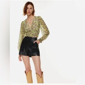 Wilfred Faux Leather Shorts